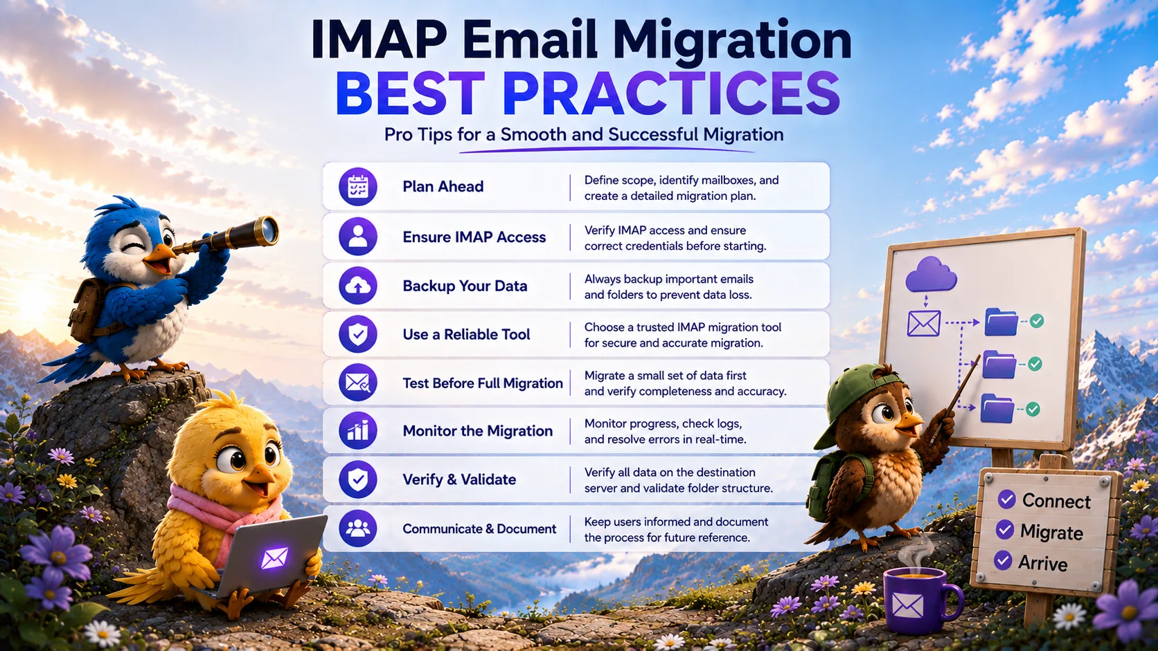 An IT professional reviewing IMAP email migration best practices on a server | MigrateZilla